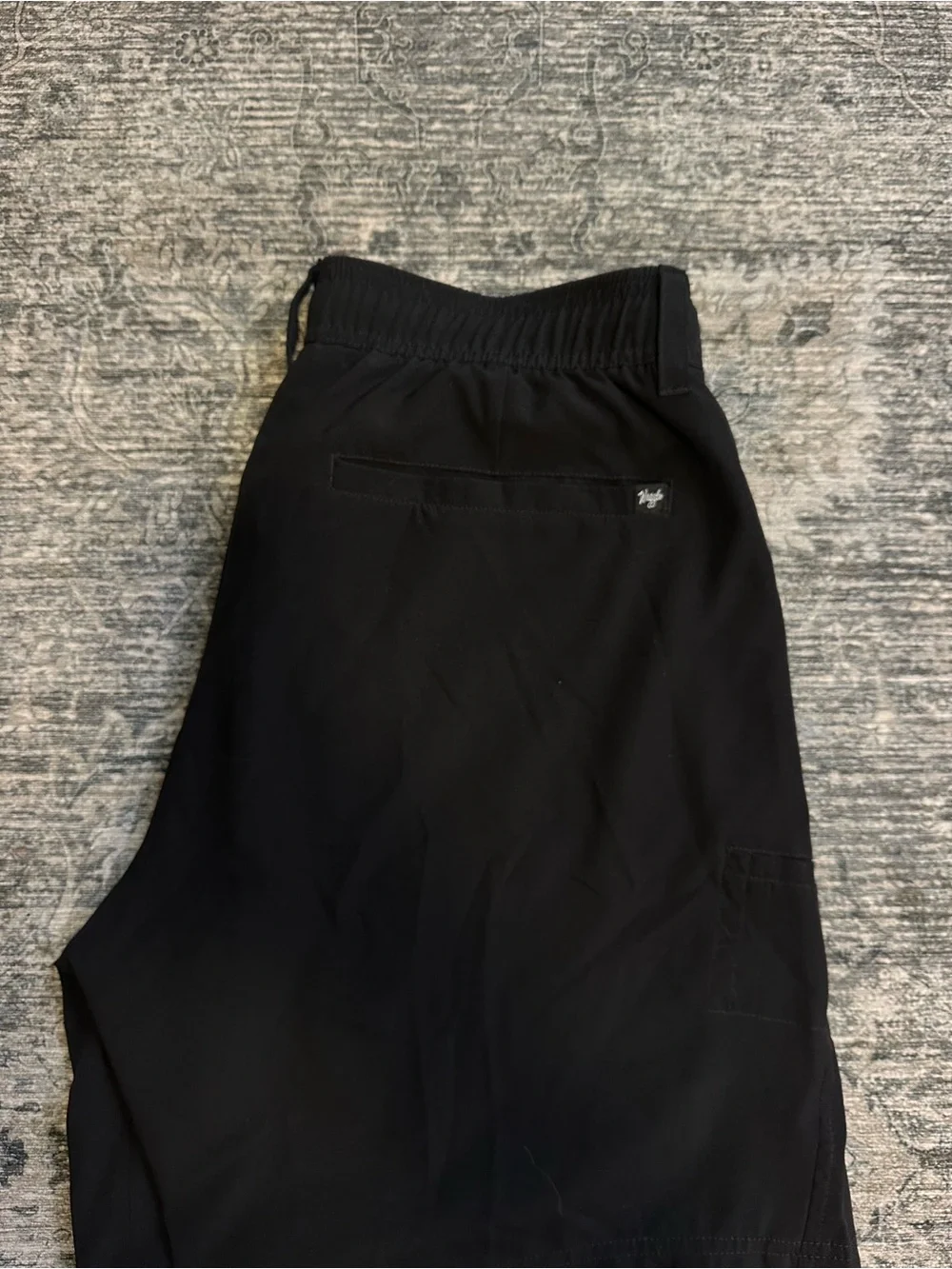WAGGLE GOLF sz large Men's Black Performance Athletic Shorts